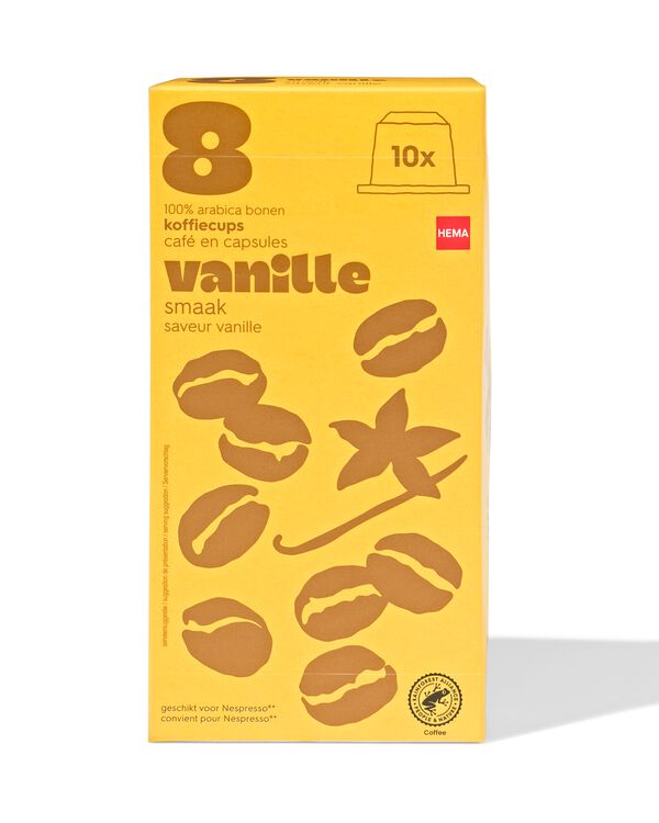 koffiecups vanille - 10 stuks - 17180043 - HEMA