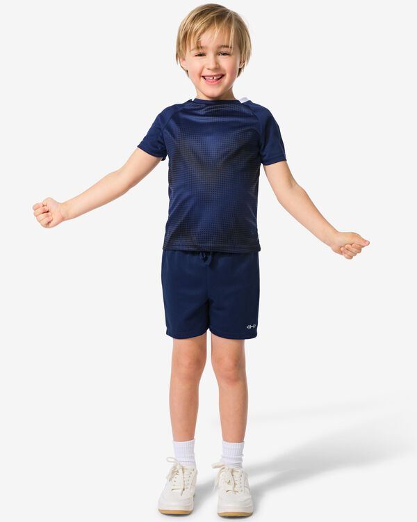 kindersportbroek kort donkerblauw donkerblauw - 30650019DARKBLUE - HEMA