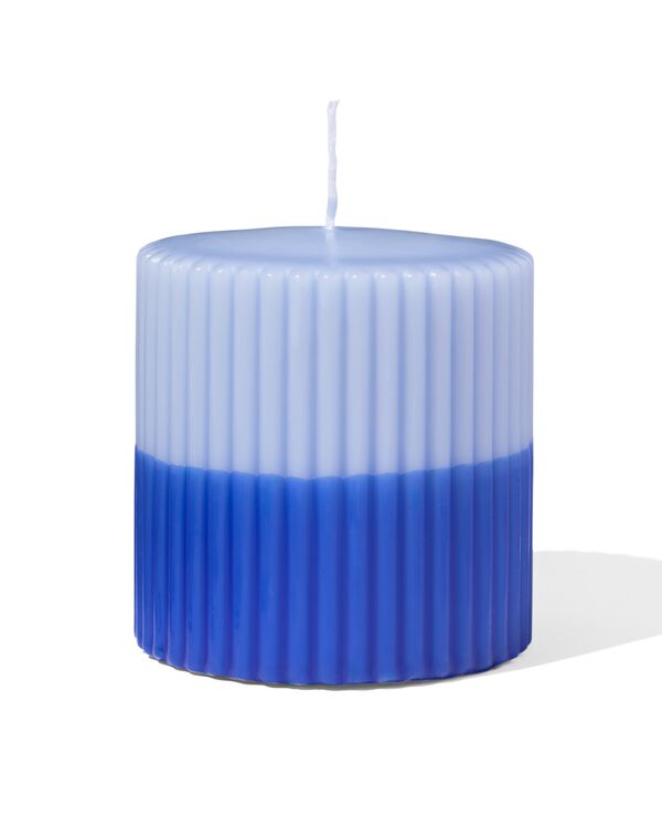 stompkaars Ø10x10cm ribbel lichtblauw-blauw - 13504039 - HEMA